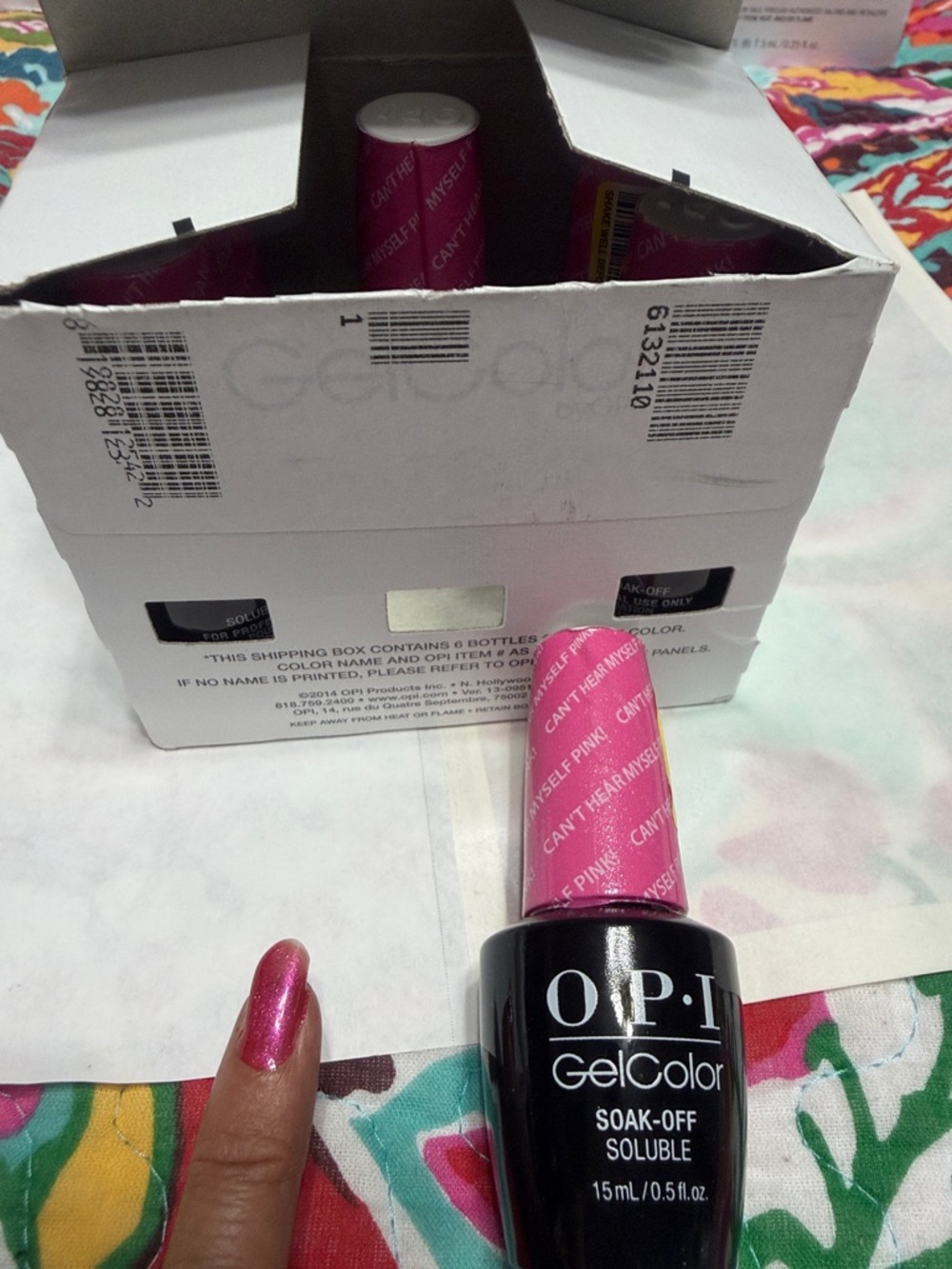 Opi Gelcolor Soak-Off Nail Polish - Shimmery Pink Box Of 6